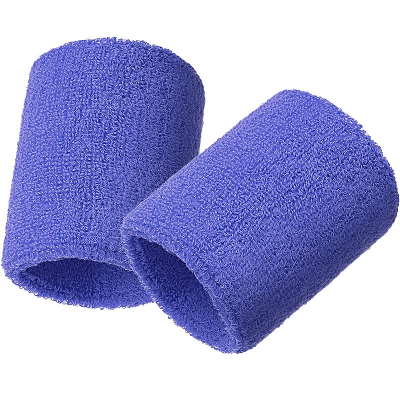 Bememo 12 Pcs Neon Sweatbands Wristband Sweat Wrist Band Competitions Absorbent Sweatbands for Men Women, for Sports, Running(3.15",Black, Red, White, Light Yellow, Lake Blue, Gray) - Image 4